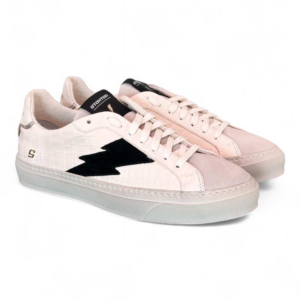 Sneaker uomo Stokton Blaze bianco ghiaccio nero 