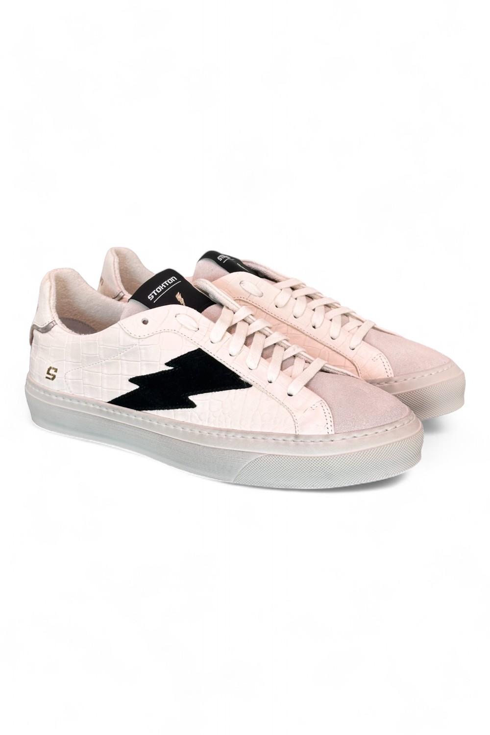 Sneaker uomo Stokton Blaze bianco ghiaccio nero 
