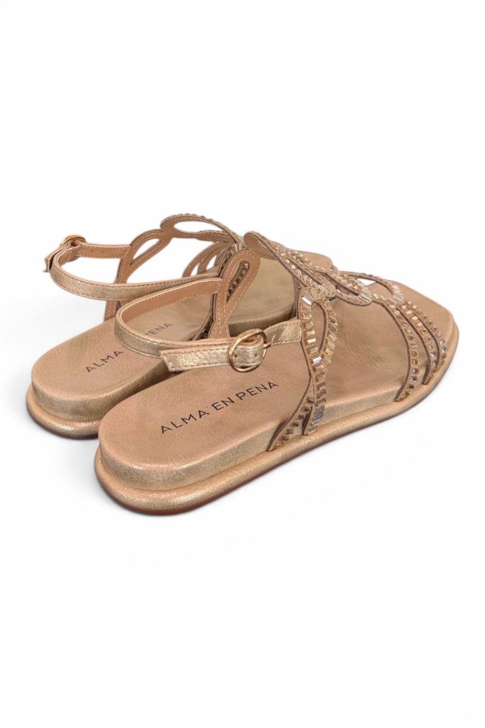 Sandalo cerchi strass oro Alma en Pena<BR/> 