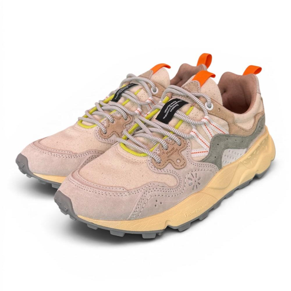 Sneaker uomo Yamano 3 1N48 Canvas O.White Sage Flower Mountain 