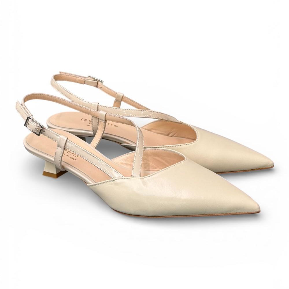 Slingback cintino pelle panna Isabelle Paris 