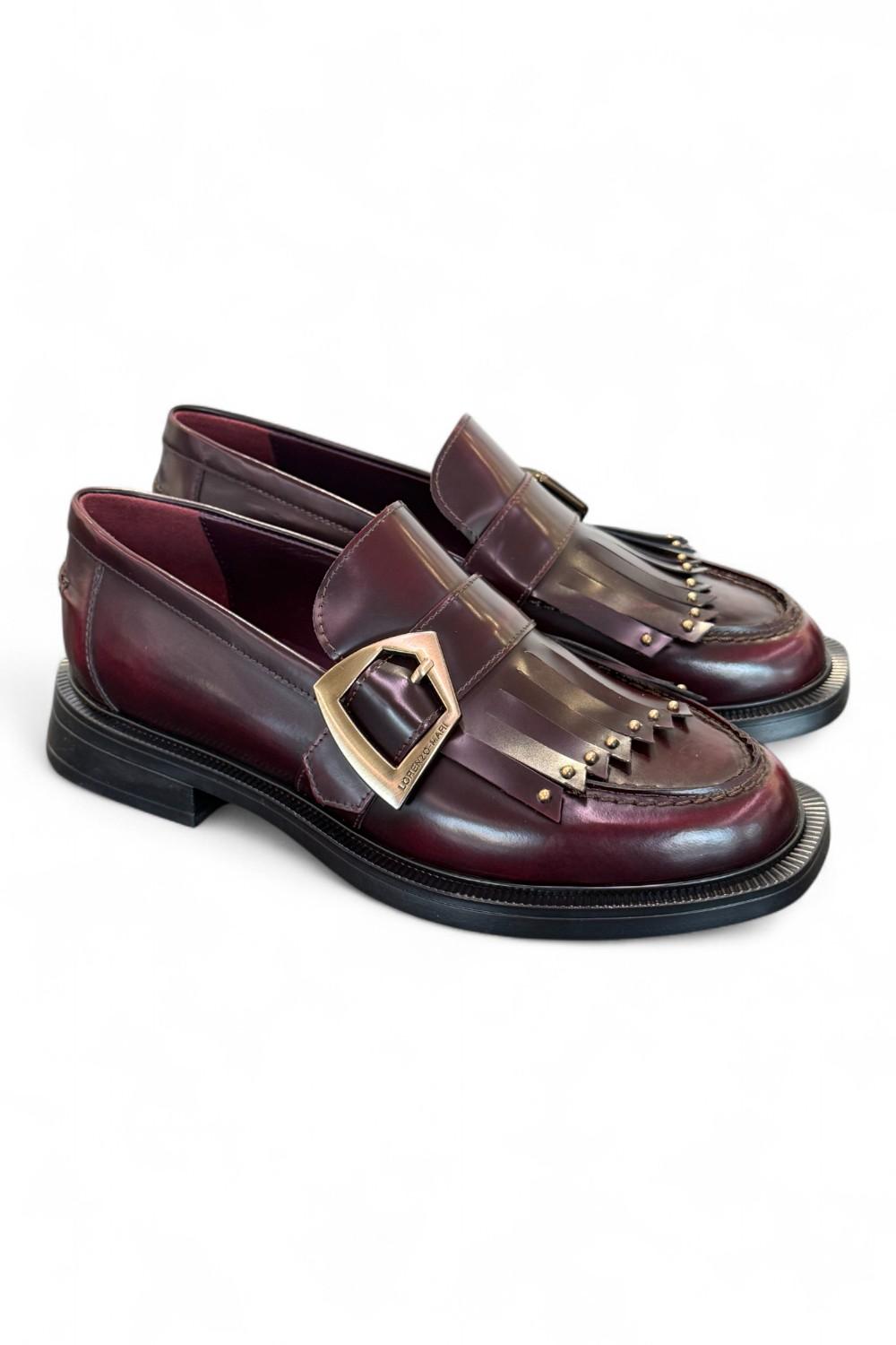 Mocassino frangia bordeaux Lorenzo Mari 