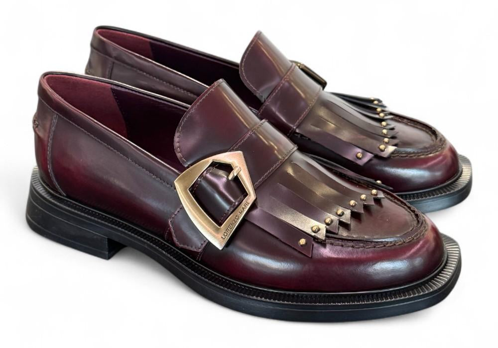 Mocassino frangia bordeaux Lorenzo Mari 