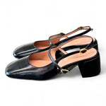 Slingback cintino naplak nero Les Autres tacco 50 