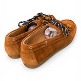 Scarpa barca suede cuoio Antica Bottega<BR/> 