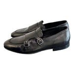 Mocassino fibbie pelle nera Pawelks<BR/> 