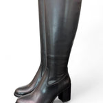 Stivale zip pelle nera tacco 60 Anima <BR/> 