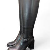 Stivale zip pelle nera tacco 60 Anima <BR/> 