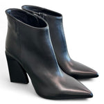 Stivaletto pelle nera tacco 90 Albano 