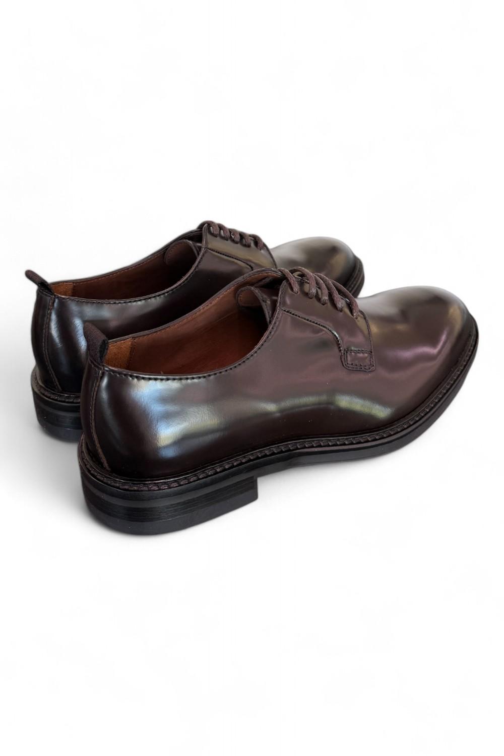 Scarpa allacciata pelle spazzolata ebony Marco Ferretti 