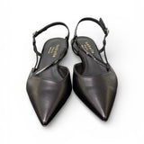 Slingback cintino pelle nera Isabelle Paris 