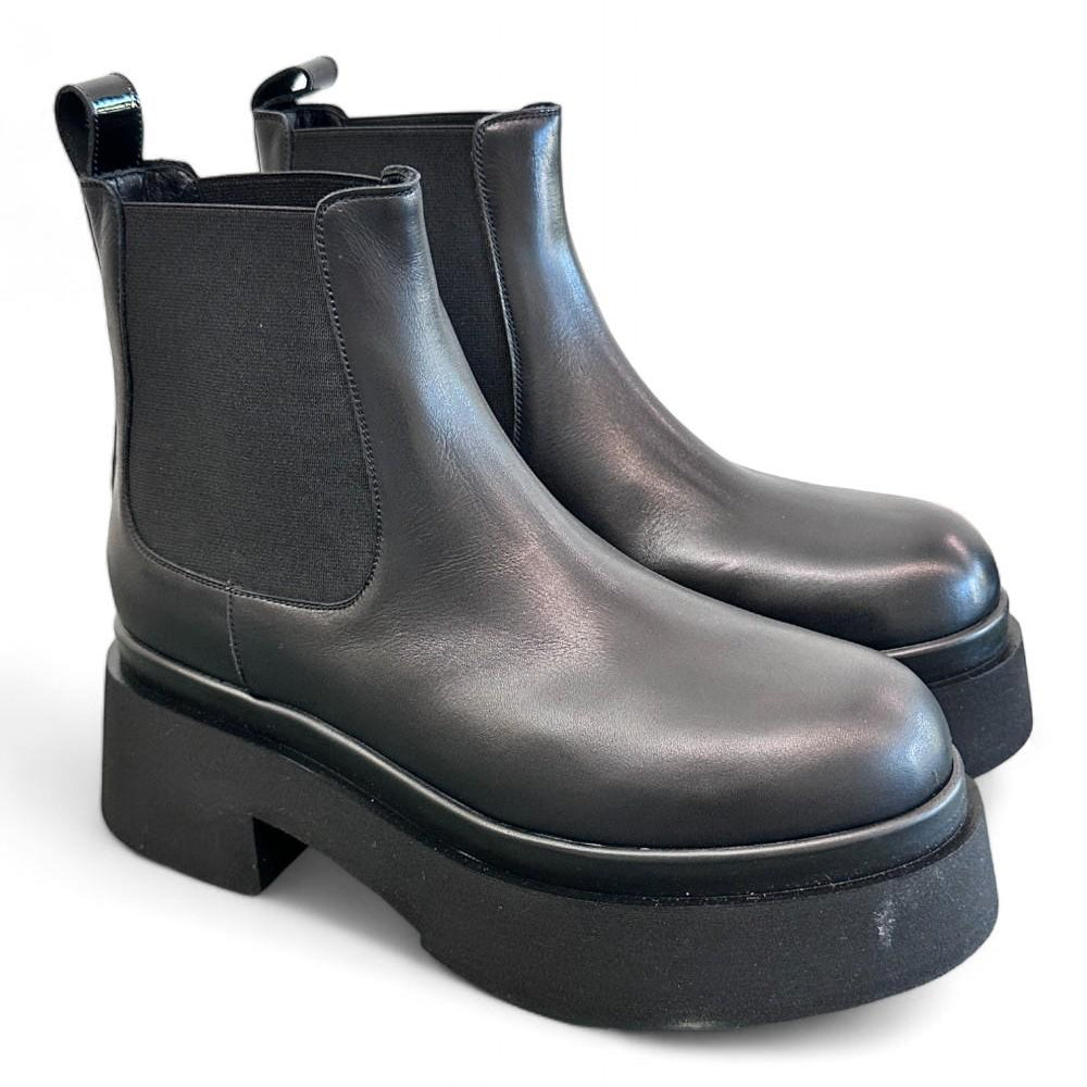 Stivaletto beatles nero con platform Albano 