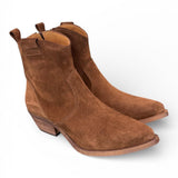 Stivaletto texano corto suede marrone Ranye<BR/> 