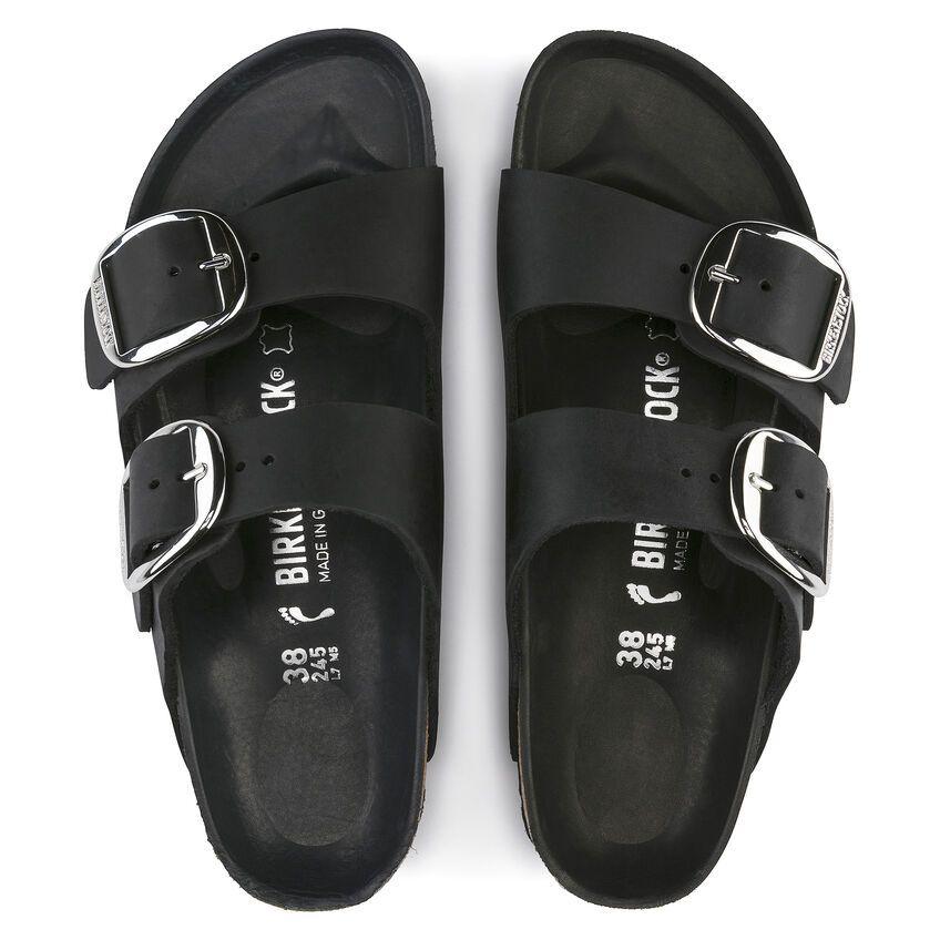 Ciabatta Arizona Big Buckle oil leather Black Birkenstock 1011075 