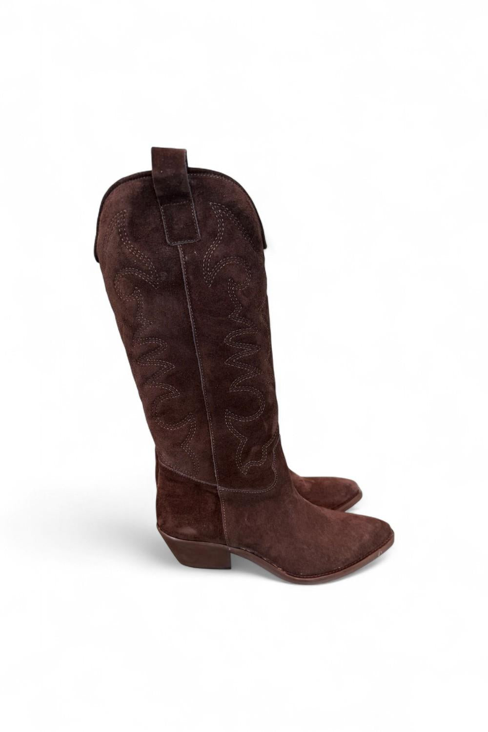Stivale texano suede testa di moro Ranye 