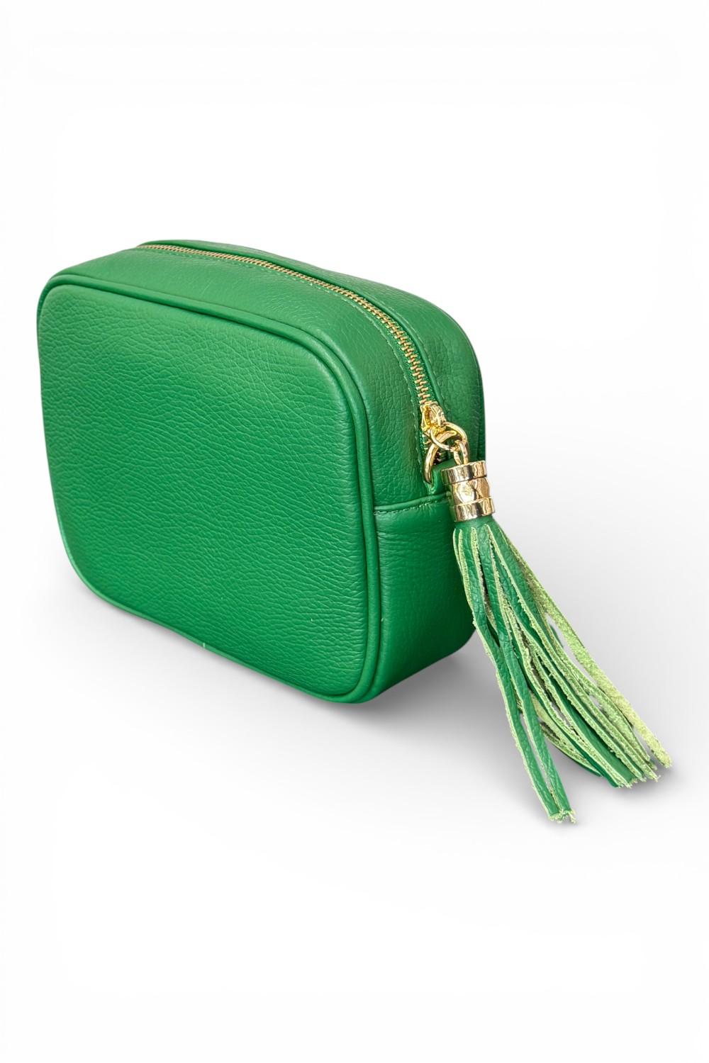 Borsina camera case pelle verde 