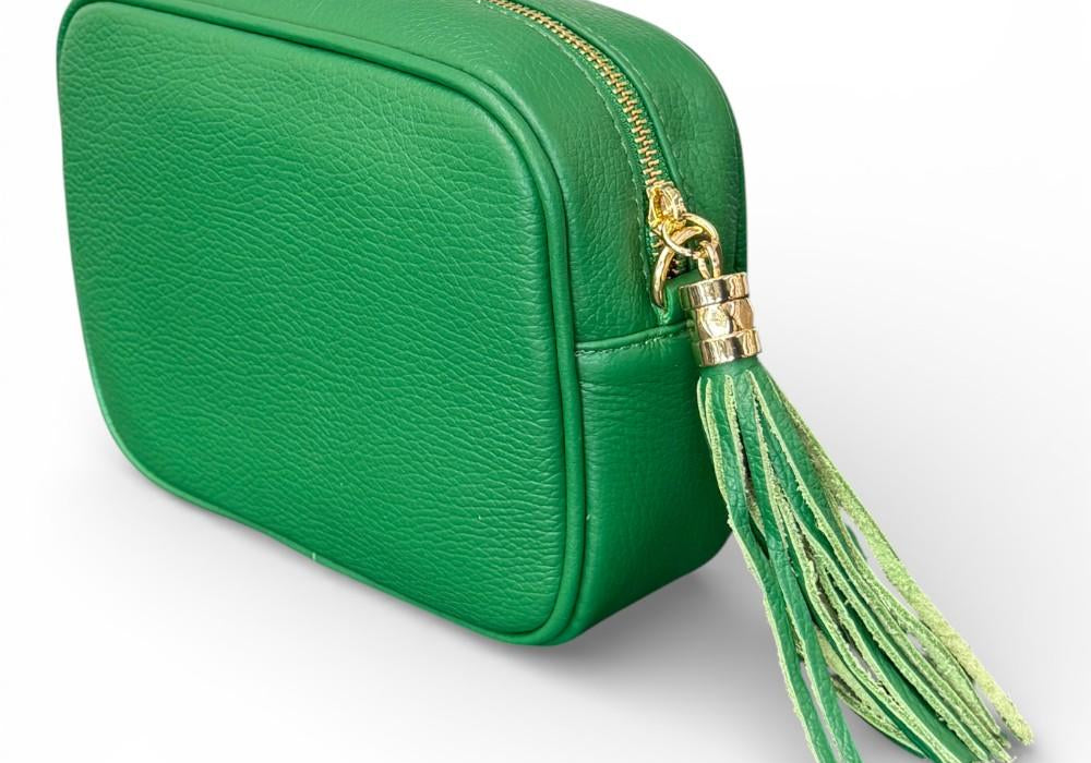 Borsina camera case pelle verde 