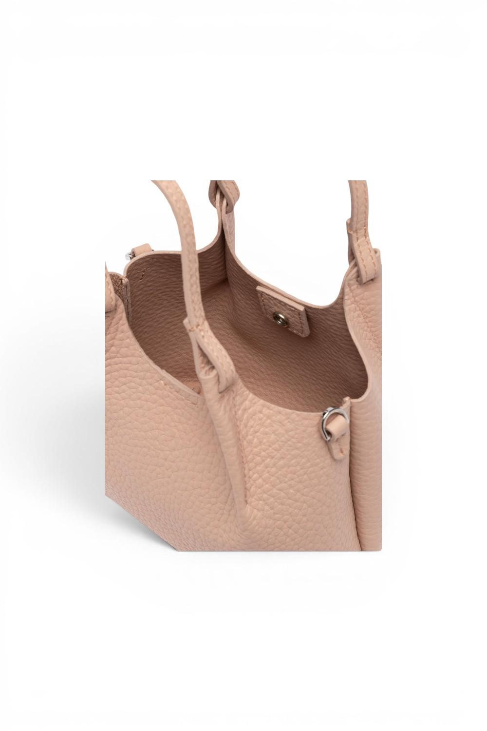 Borsa Dua piccola Pink Salt Naturale Gianni Chiarini<BR/> 