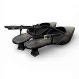 Slingback cintino pelle nera Isabelle Paris 