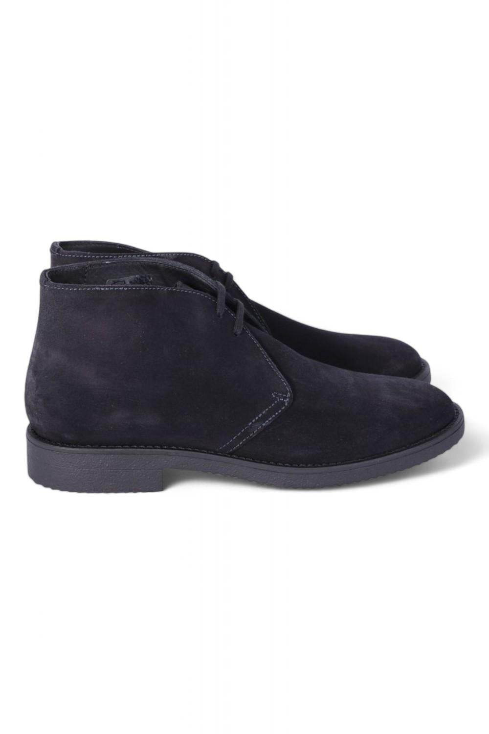 Polacco uomo suede blu Antica Cuoieria 