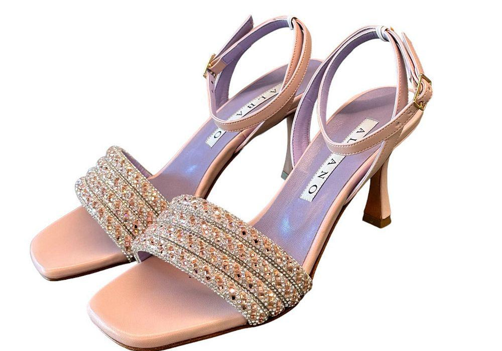 Sandalo fascia strass cipria Albano 