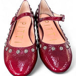 Ballerina borchie vernice bordeaux Matteo Pitti 
