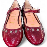 Ballerina borchie vernice bordeaux Matteo Pitti 
