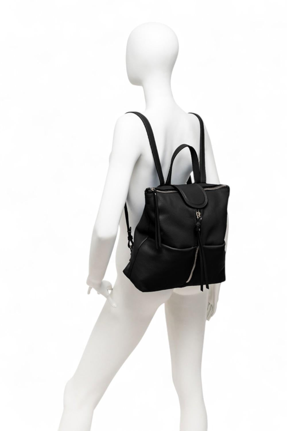 Zaino Giada pelle nera Gianni Chiarini<BR/> 