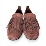 Mocassino frange camoscio testa di moro JVAM<BR/> 