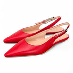 Slingback pelle rosso flat Les Autres<BR/> 