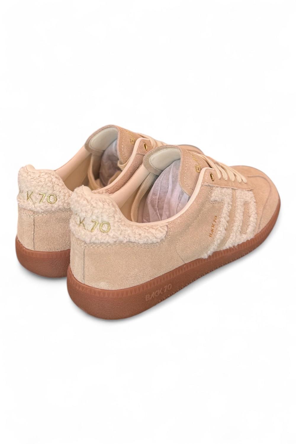 Sneaker donna Back70 Cloud 605 fur beige suede 
