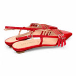 Slingback cintini vernice rossa  flat Les Autres<BR/> 