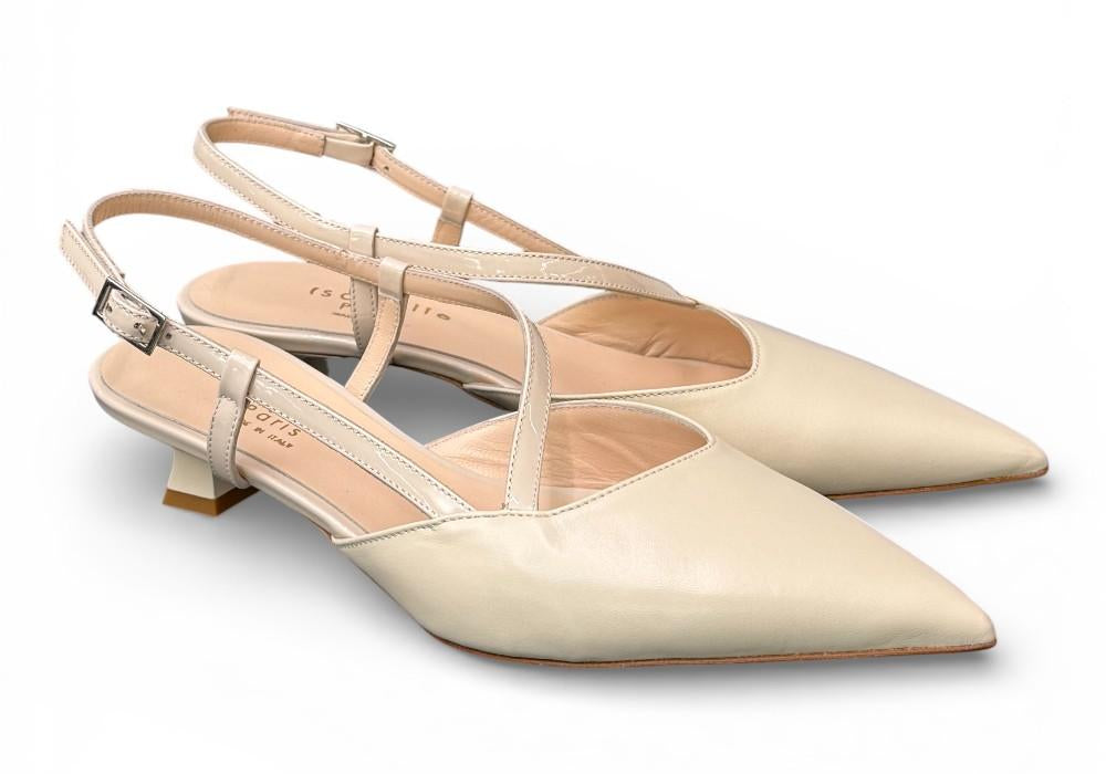 Slingback cintino pelle panna Isabelle Paris 