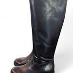 Stivale cavallerizzo pelle nera Francesco Brunelli<BR/> 