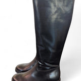 Stivale cavallerizzo pelle nera Francesco Brunelli<BR/> 