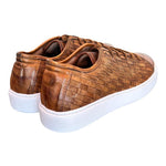 Sneaker uomo intrecciata cuoio Pawelks 
