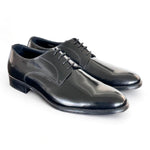 Scarpa allacciata liscia nera cerimonia 