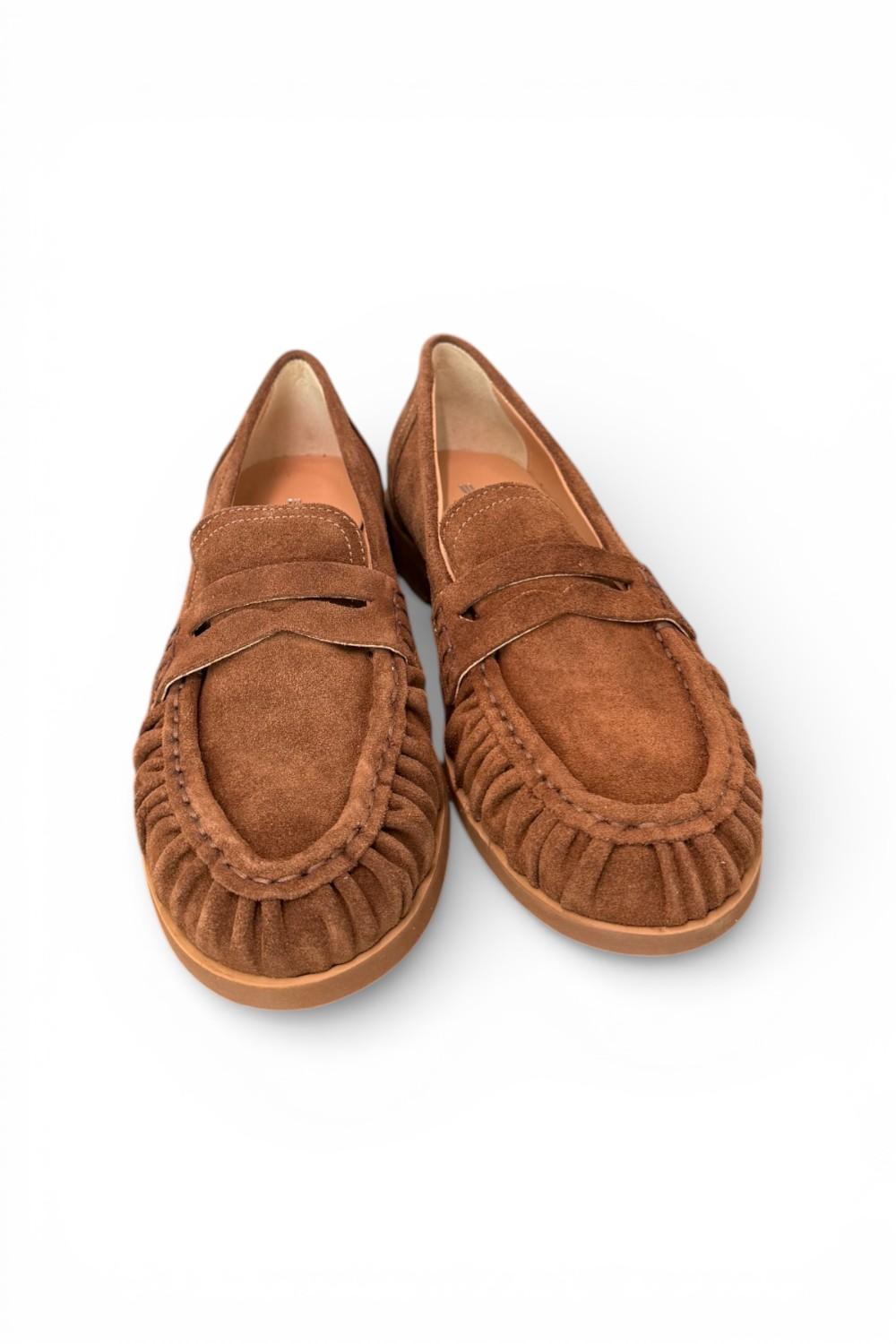 Mocassino donna suede cioccolato Studiouno 