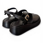 Sandalo fascia pelle nera Z50 Frau 