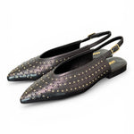 Slingback microborchie nera Janet<BR/> <BR/> 