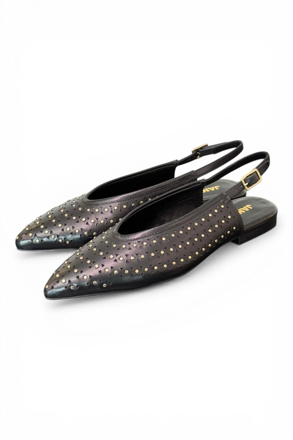 Slingback microborchie nera Janet<BR/> <BR/> 