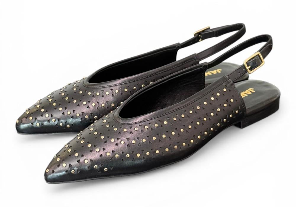 Slingback microborchie nera Janet<BR/> <BR/> 