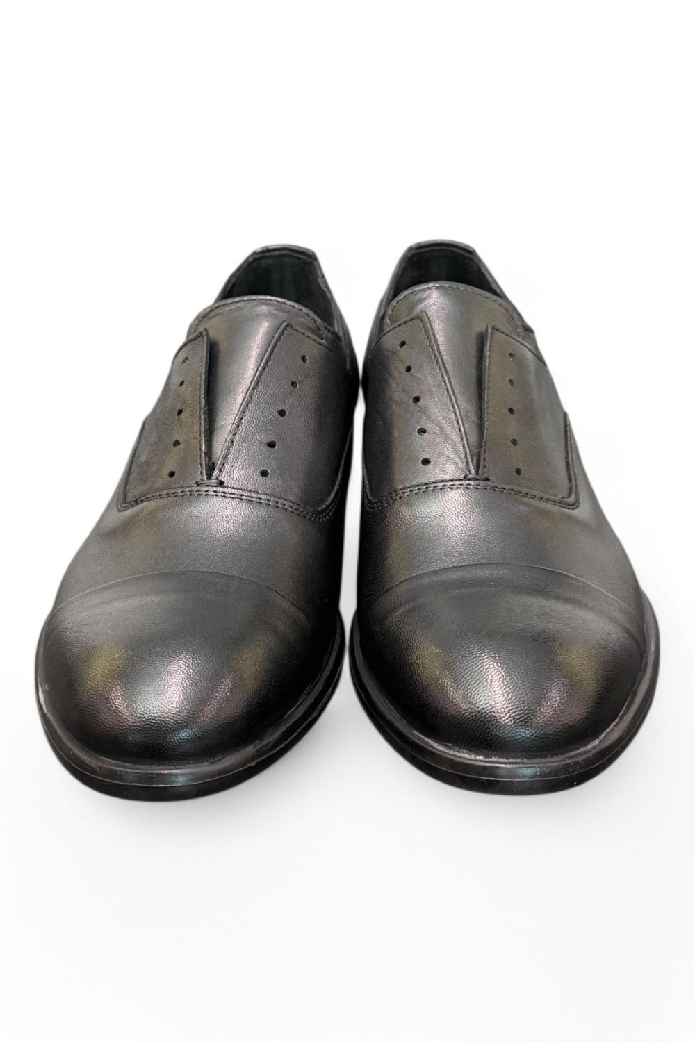 Scarpa uomo no-lace nera F.lli Rennella puntale 