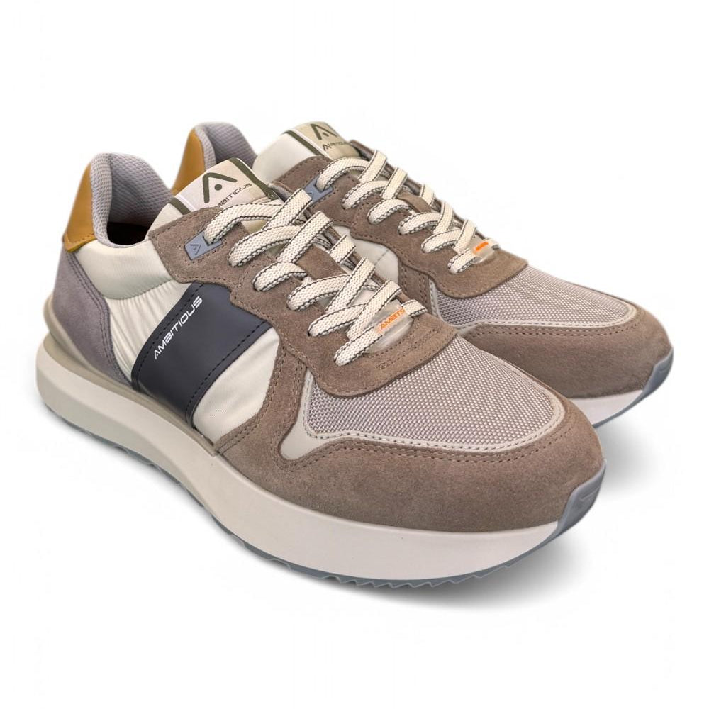 Sneaker running bianco beige Ambitious<BR/> 