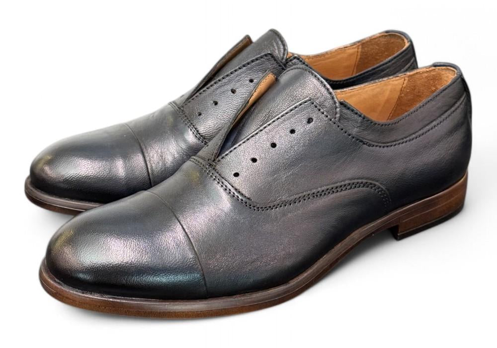 Scarpa uomo no-lace blu F.lli Rennella puntale 