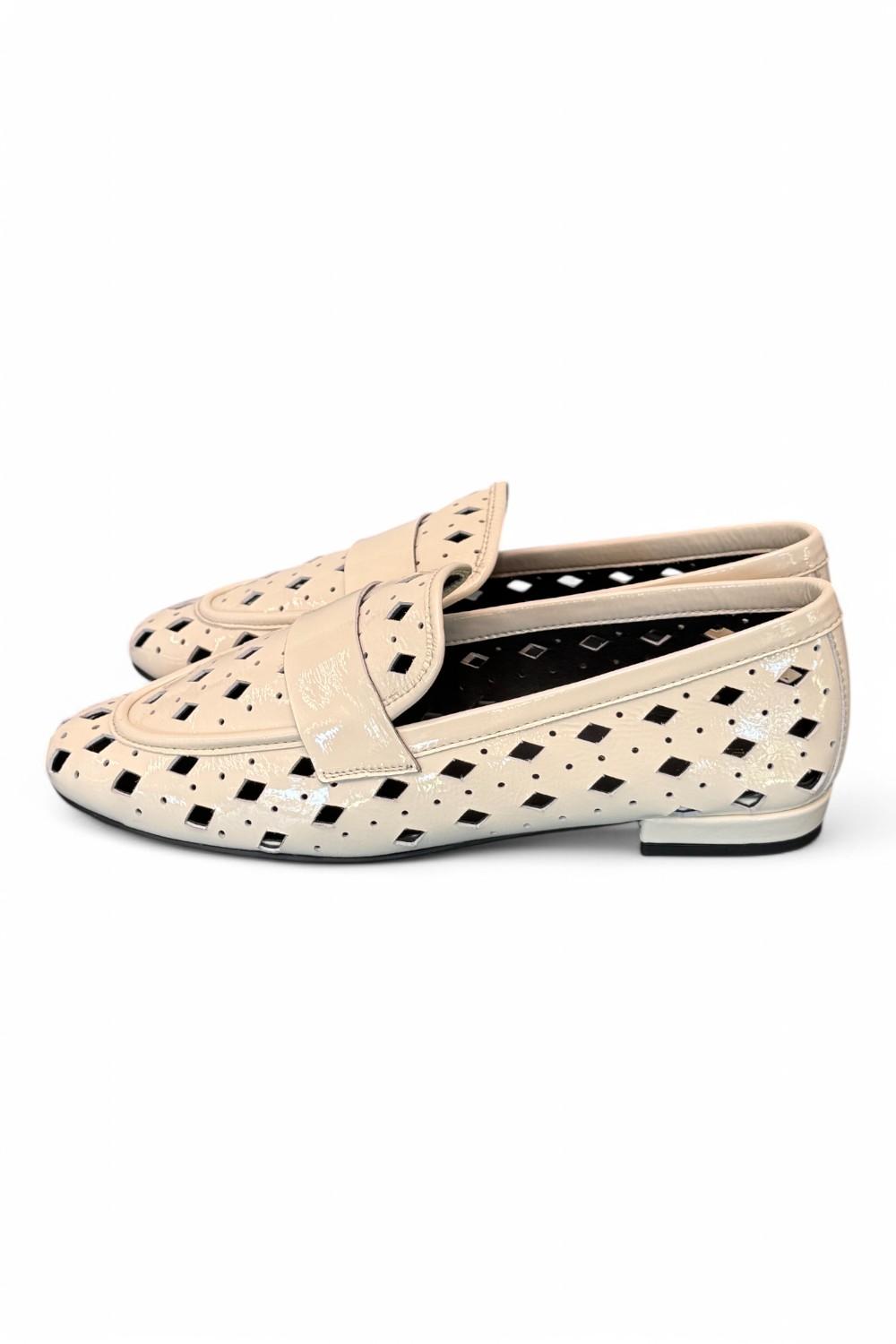 Mocassino forato naplak burro Elvio Zanon<BR/> 