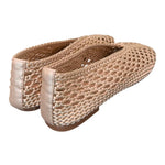 Ballerina intrecciata in tessuto champagne Inuovo<BR/> 