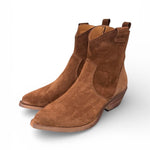 Stivaletto texano corto suede marrone Ranye<BR/> 