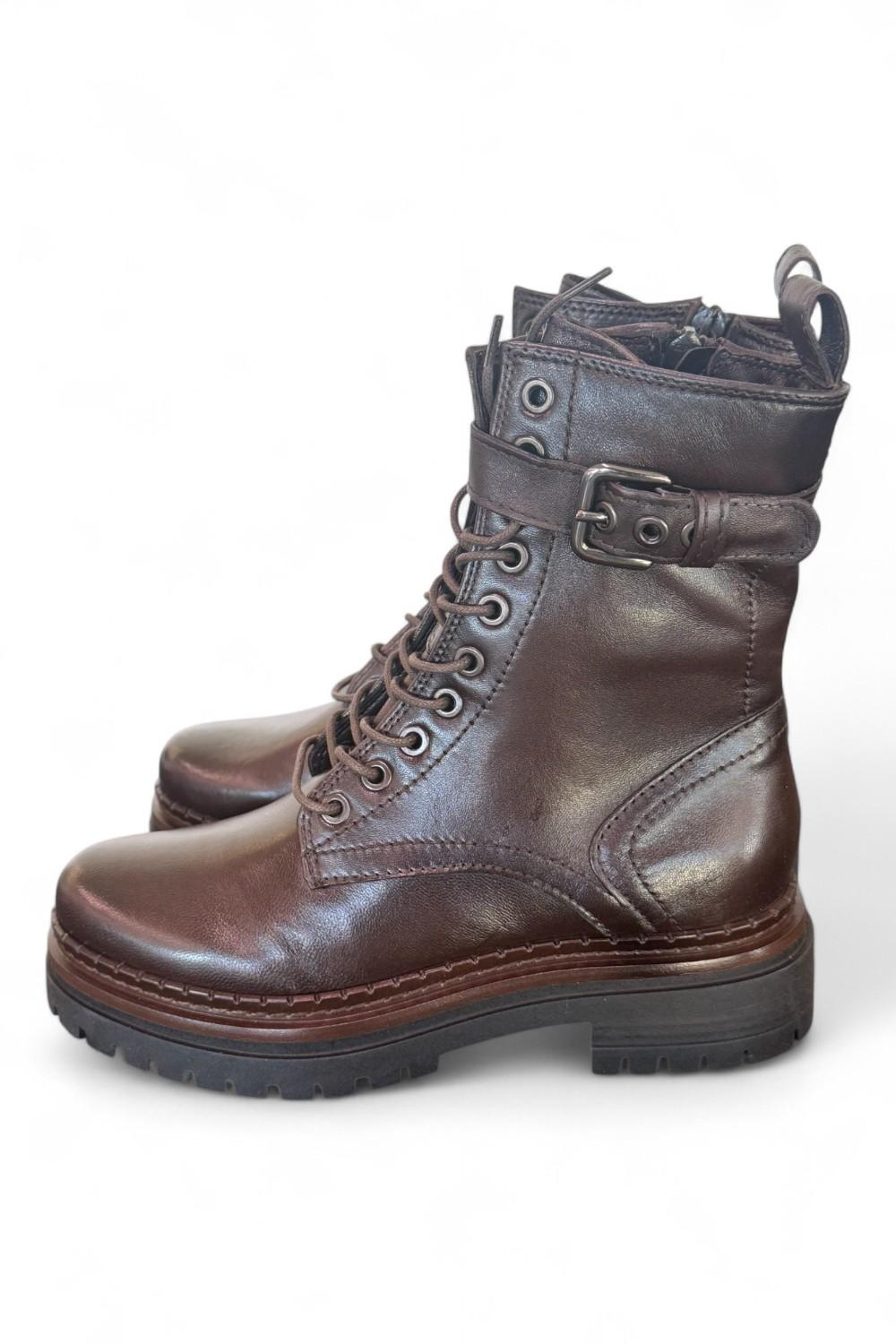 Anfibio pelle moka con fibbia Mjus<BR/> 