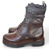 Anfibio pelle moka con fibbia Mjus<BR/> 
